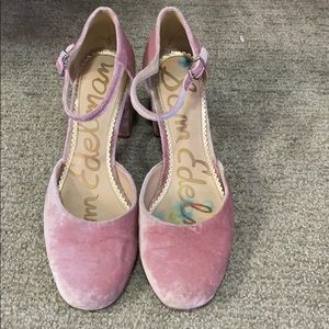 Pink Velvet Sam Edelman Heels